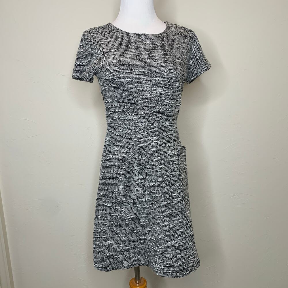 Loft Tweed Knit A Line Dress Sz 6 P